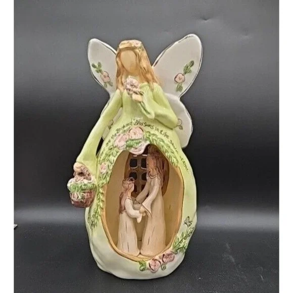 Blue Sky 2009 Sisters Are The Brightest Figure 12" Ceremic Floral Sibling Gift - Picture 1 of 16